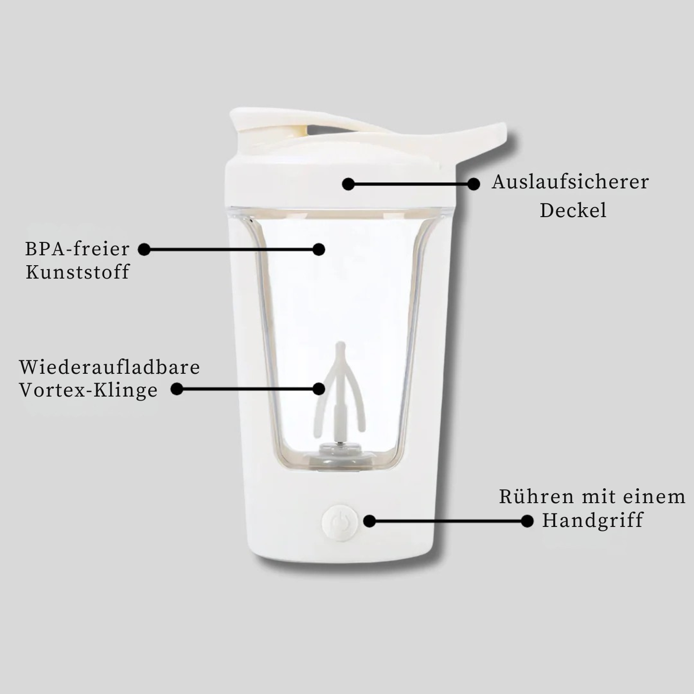 Elektrischer Shaker Flasche