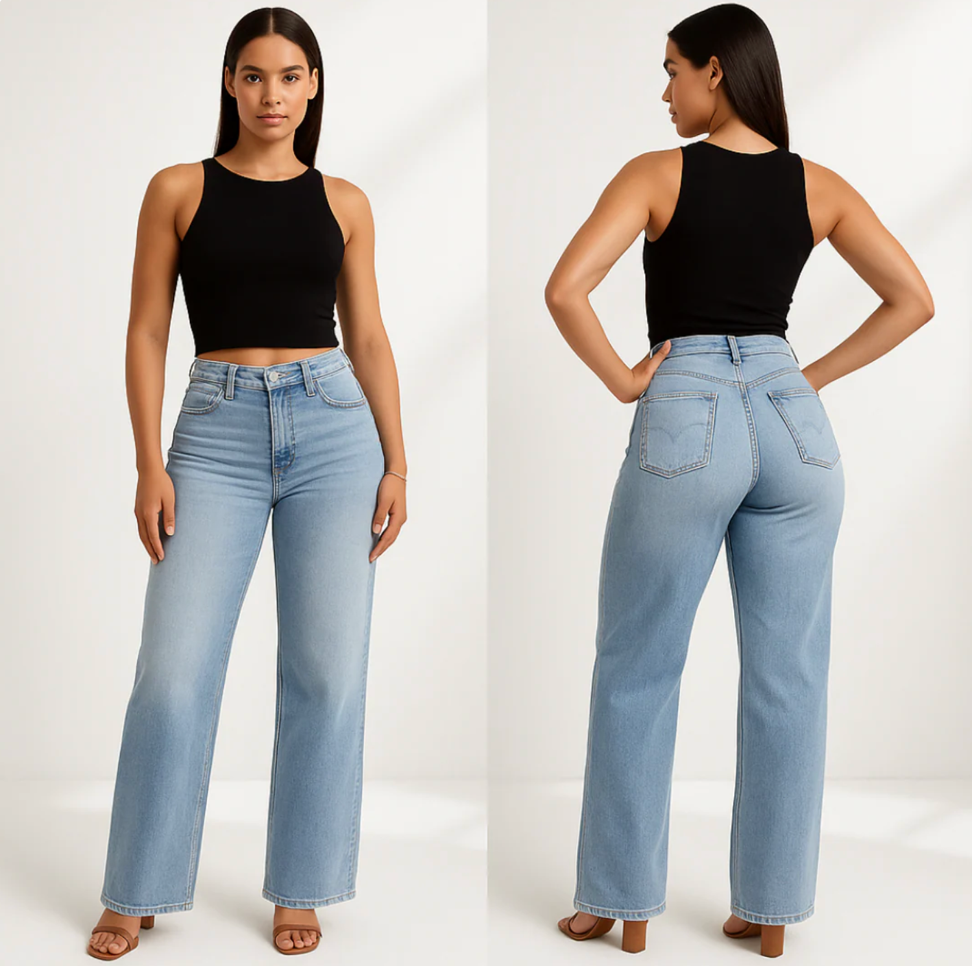 Elastische Jeans mit mittlerer bis niedriger Leibhöhe