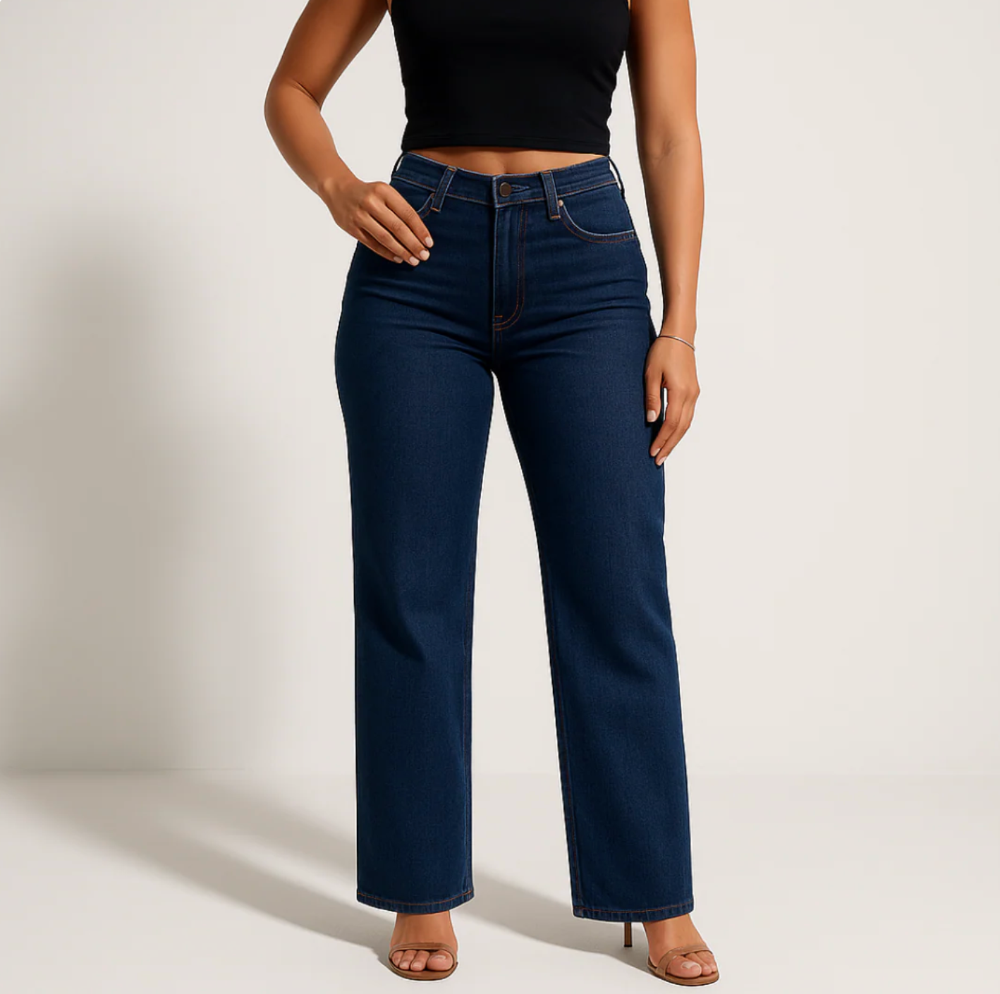 Elastische Jeans mit mittlerer bis niedriger Leibhöhe